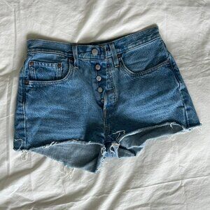 LEVIS 501 Original Women's Shorts Blue Denim Size 26